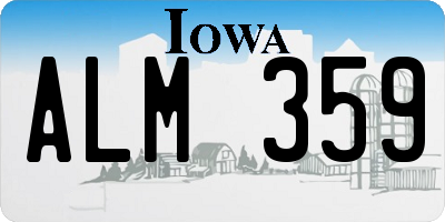 IA license plate ALM359