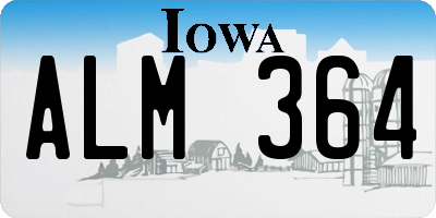 IA license plate ALM364