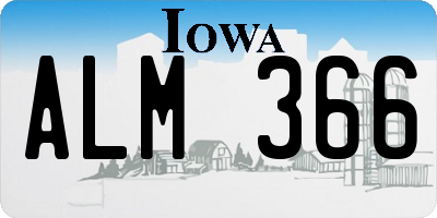 IA license plate ALM366