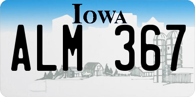 IA license plate ALM367