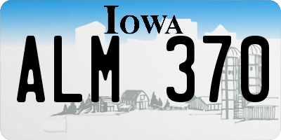 IA license plate ALM370