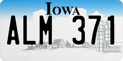 IA license plate ALM371