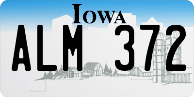IA license plate ALM372