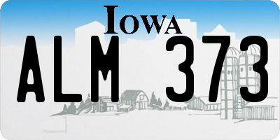 IA license plate ALM373