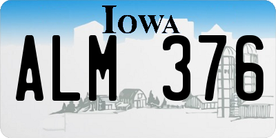 IA license plate ALM376