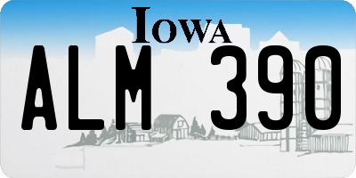 IA license plate ALM390