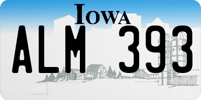 IA license plate ALM393