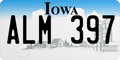 IA license plate ALM397