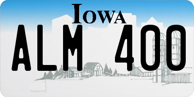 IA license plate ALM400