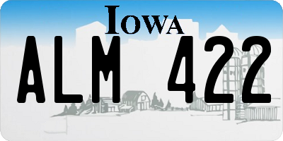 IA license plate ALM422