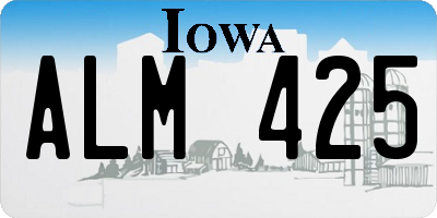 IA license plate ALM425
