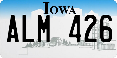 IA license plate ALM426
