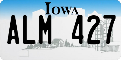 IA license plate ALM427