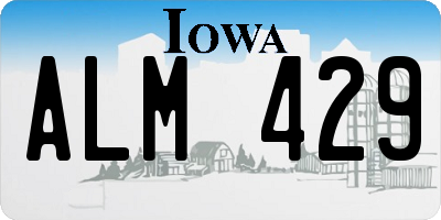 IA license plate ALM429