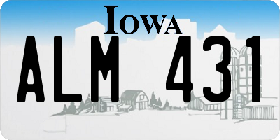 IA license plate ALM431