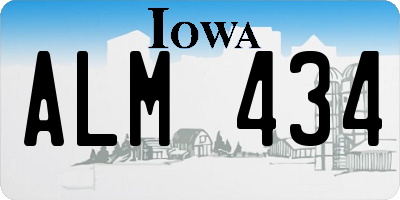 IA license plate ALM434