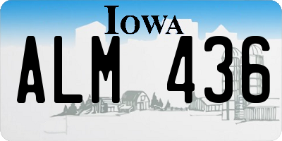 IA license plate ALM436