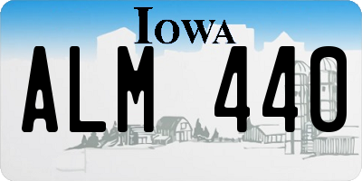 IA license plate ALM440