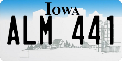 IA license plate ALM441