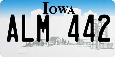 IA license plate ALM442