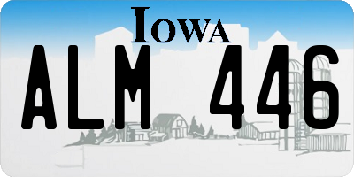 IA license plate ALM446