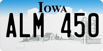 IA license plate ALM450