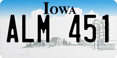 IA license plate ALM451