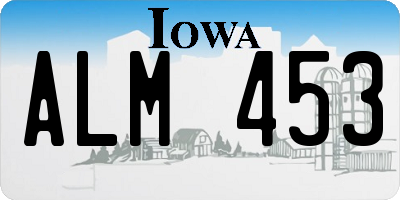 IA license plate ALM453