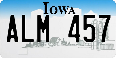 IA license plate ALM457