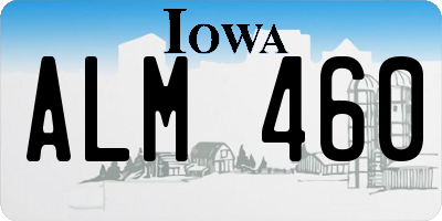 IA license plate ALM460