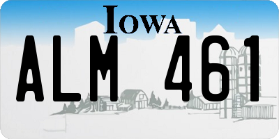 IA license plate ALM461