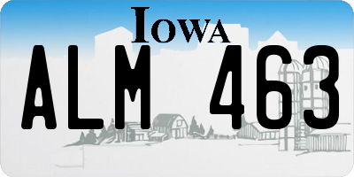 IA license plate ALM463