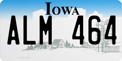 IA license plate ALM464