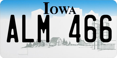 IA license plate ALM466