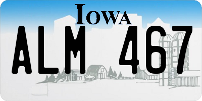 IA license plate ALM467