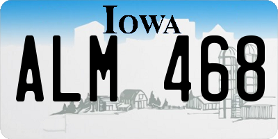 IA license plate ALM468