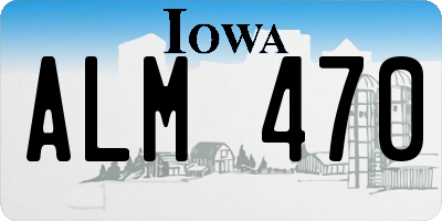 IA license plate ALM470