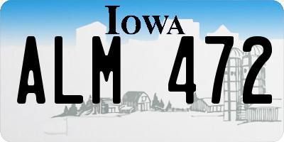 IA license plate ALM472