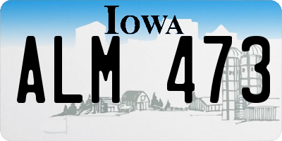 IA license plate ALM473
