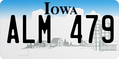IA license plate ALM479