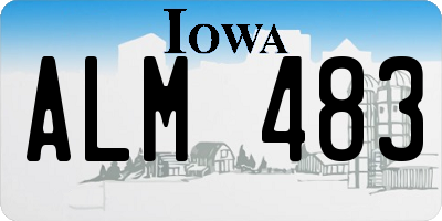 IA license plate ALM483