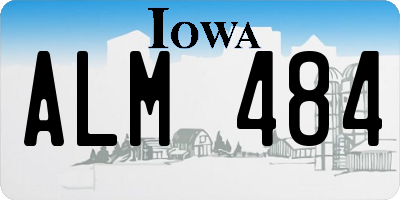 IA license plate ALM484