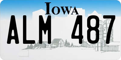 IA license plate ALM487
