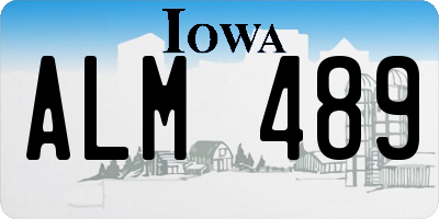 IA license plate ALM489