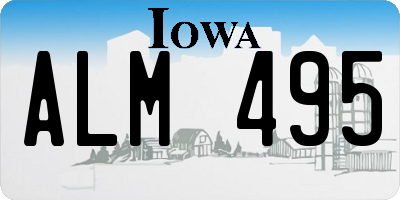 IA license plate ALM495