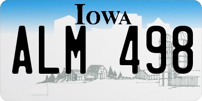 IA license plate ALM498