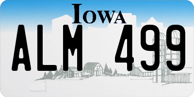 IA license plate ALM499