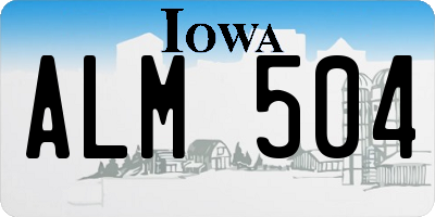 IA license plate ALM504