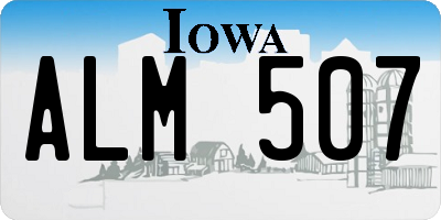 IA license plate ALM507