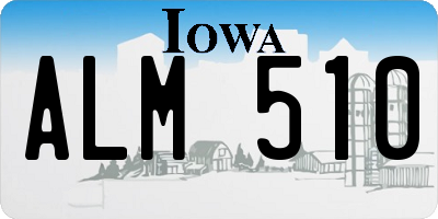IA license plate ALM510